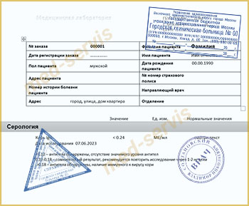 Купить справки на наличие антител к вирусу кори в Москве